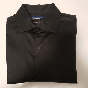 Geoffrey Beene Fitted No Iron Black Dress Shirt